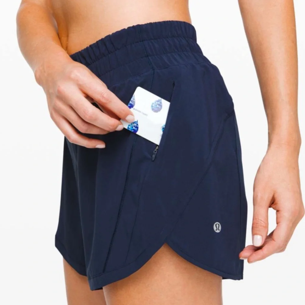 NWT Lululemon Lined Mid Rise Track That Short *5" True Navy Size 4 - Picture 7 of 11